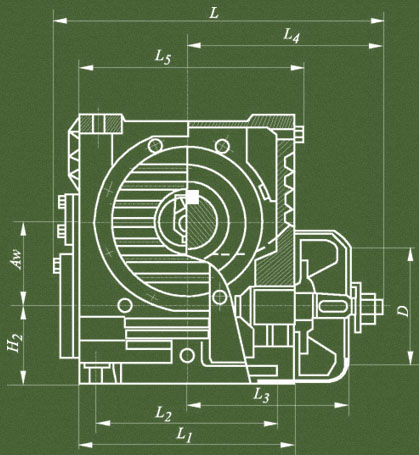 Габаритные параметры редукторов Ч